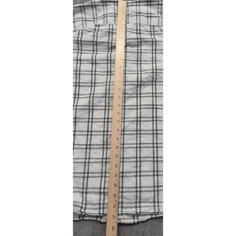 The North Face men's plaid short sleeve button up shirt LG 100% cotton outdoors